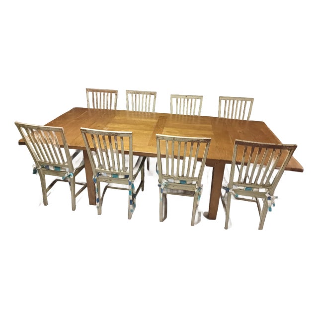 Vintage Farmhouse Table With Chairs For Sale