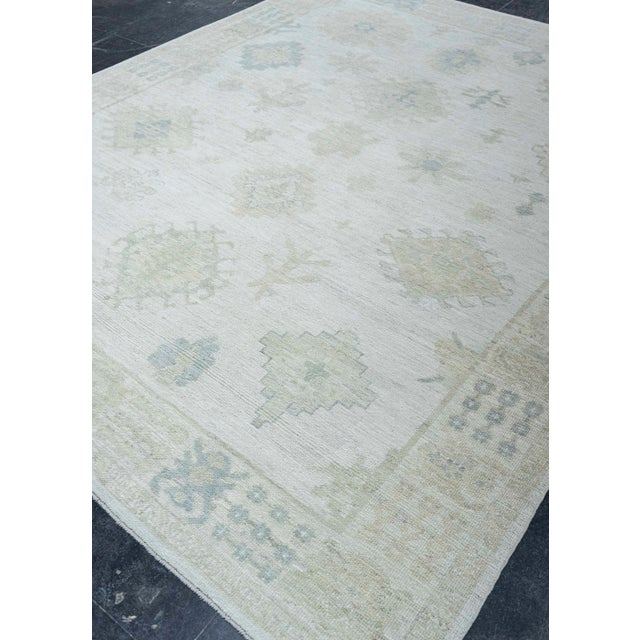 Gray Turkish Oushak Rug 7'11" x 9'10" #20270 For Sale - Image 8 of 8