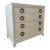 1950s Lacquered Chest of Drawers Original Thick Bronze Hoop Pulls United Furniture Corporation For Sale
