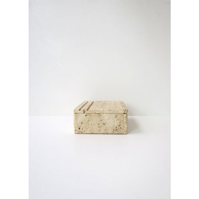Italian Travertine Marble Jewelry Box, Postmodern, Fratelli Mannelli, 1970s Italy For Sale - Image 9 of 12