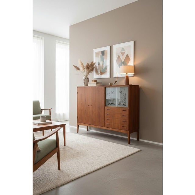 Danish Teak Bar Cabinet, 1960s For Sale - Image 6 of 18
