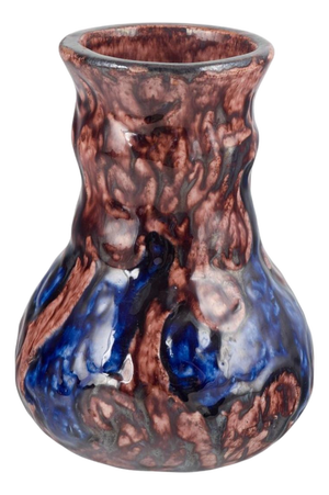 Brown and Blue Glazed Ceramic Vase from Roskilde Lervarefabrik, 1920s-1930s