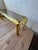 Modern 1970s Sculptural Brass-Tone Aluminum and Smoked Glass Console Table For Sale - Image 3 of 9