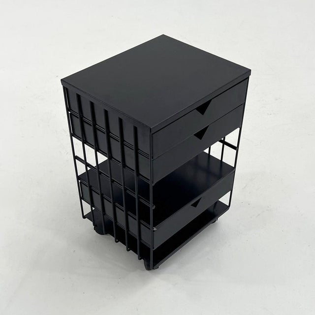 Wire Chest of Drawers on Wheels by Bruna Rapisarda for Robots, 1980s For Sale - Image 4 of 7