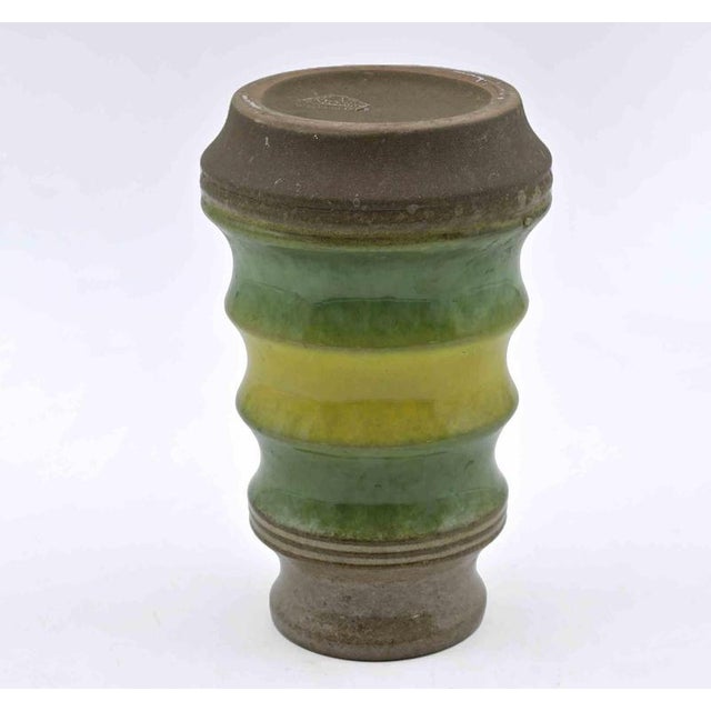 Vintage ceramic vase realized by Strehla manufacture in 1960s. Very good condition. This piece is attributed to the...