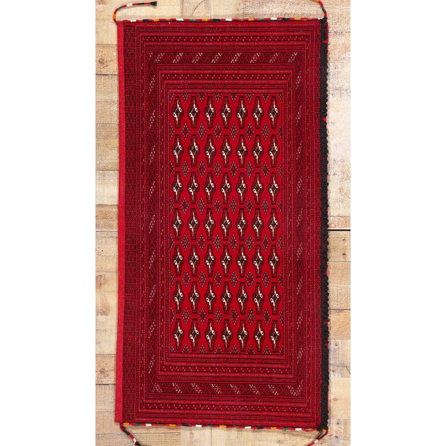 Vintage Red Persian Turkoman Rug - 02'04 X 04'07 For Sale - Image 9 of 9