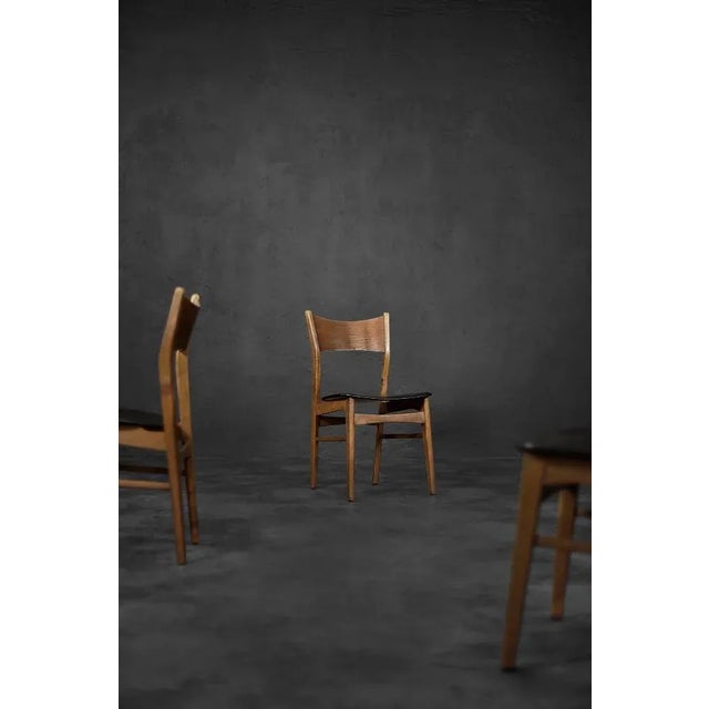Scandinavian Dining Chairs in Beech and Teak, 1960s, Set of 4 For Sale - Image 9 of 12