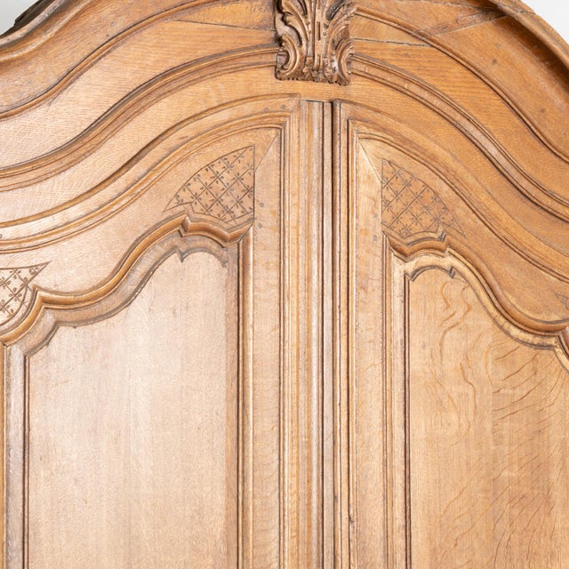 Late 18th Century Tall French Oak Cabinet "Deux Corp" For Sale - Image 4 of 13