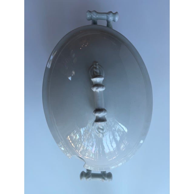 Antique J&g Meakin White Ironstone China Soup Tureen With Rope Details For Sale - Image 11 of 11