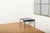 Coffee Table in Black Lacquered Metal Square Tube and Glass Top with Blue Metal Shelf For Sale - Image 9 of 11