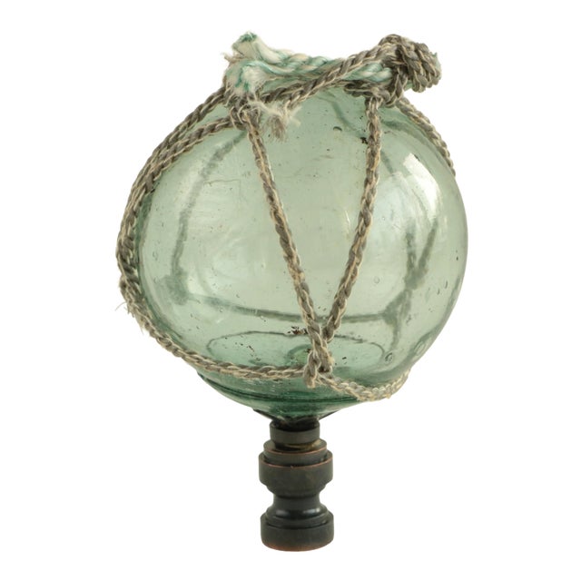 Netted Glass Fishing Float Lamp Finial For Sale