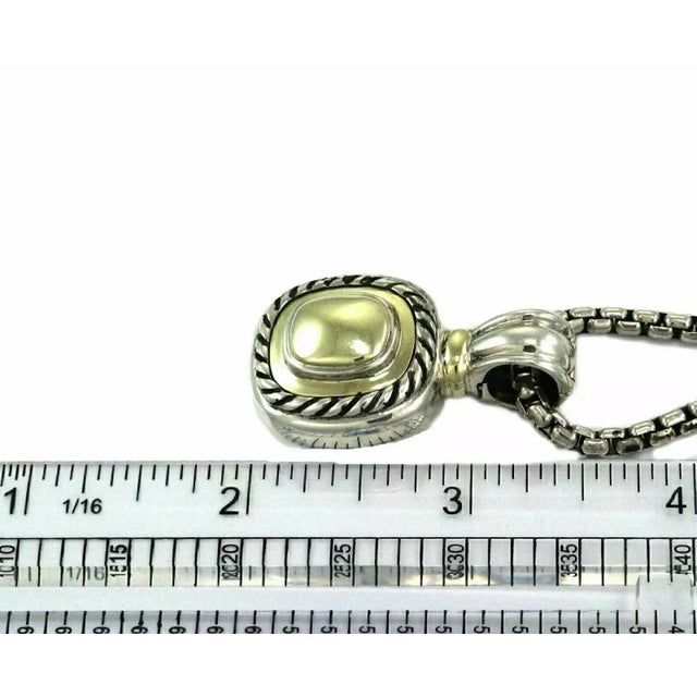 Late 20th Century David Yurman Albion Sterling Silver 14k Yellow Gold Pendant For Sale In Miami - Image 6 of 6