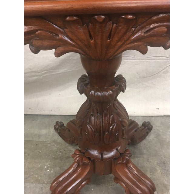 Mid 19th Century English Antique Mahogany Expandable Fireplace Screen on Pedestal For Sale - Image 5 of 11