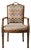 Vintage Hungarian Armchair with Chevron Pattern Fabric For Sale