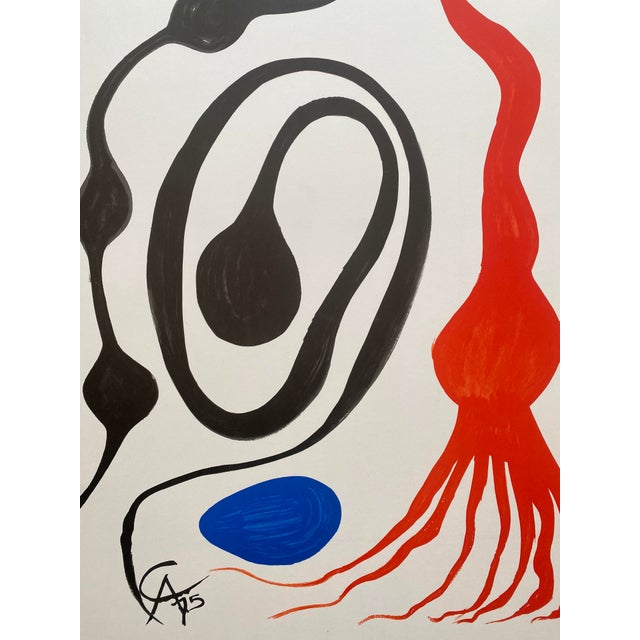 Metal Alexander Calder Vintage 1976 Mid Century Modernist Mourlot Fine Art Lithograph Print Framed Our Unfinished Revolution Poster " Octopus " 1975 For Sale - Image 7 of 18