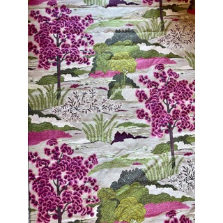 Thibaut Daintree Fuchsia Greenwood Fabric- 2 Yards For Sale