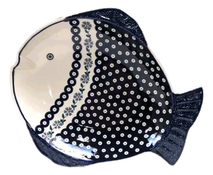 Polish Pottery Fish Serving Platter Hand Made Manufaktura Boleslawiec Poland New