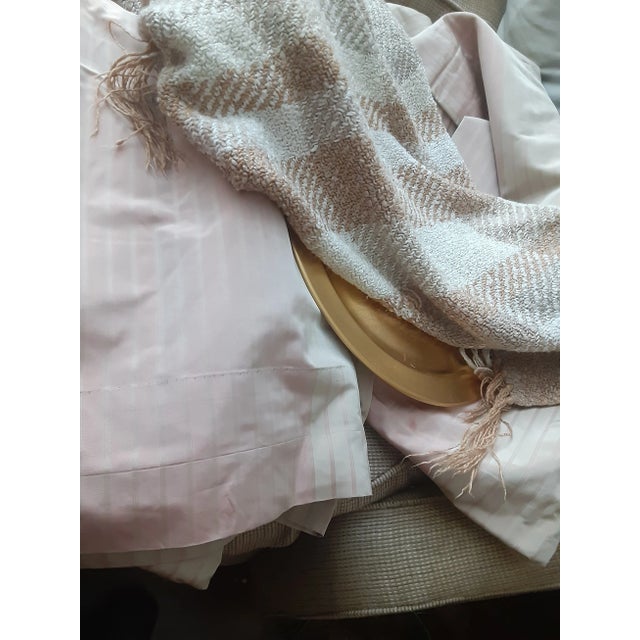 2000s Never Used "Edwina Stripe" Silk Stripe Grommet Drapes- a Pair For Sale - Image 12 of 12