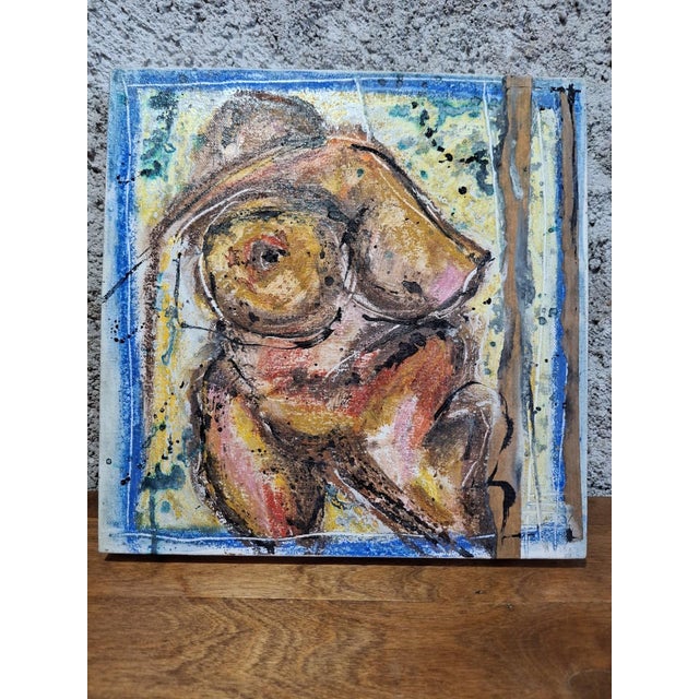 Plastic Martinez Marthe, N°3/10, Nude, 2000s, Mixed Media on Canvas For Sale - Image 7 of 7