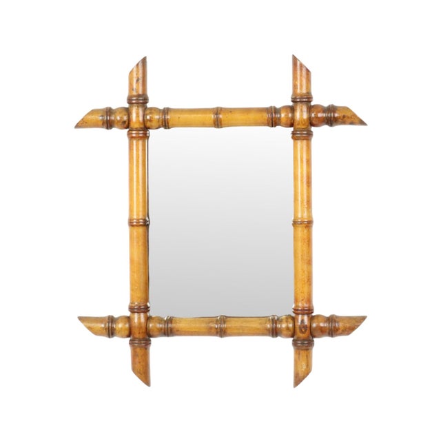 Antique French Faux Bamboo Mirror, 1890s For Sale - Image 14 of 14