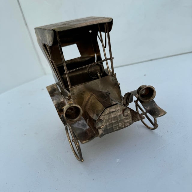 Copper Vintage Copper Brass Model T Musical Car For Sale - Image 8 of 12