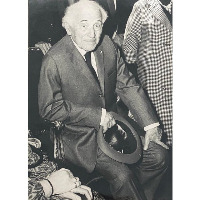 Black And White Photograph Of Marc Chagall 1978, 1978 For Sale