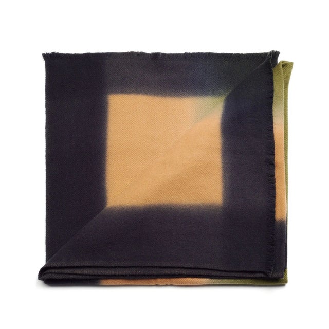 2020s Olyv Brown Green Handloom Merino Throw For Sale - Image 5 of 9