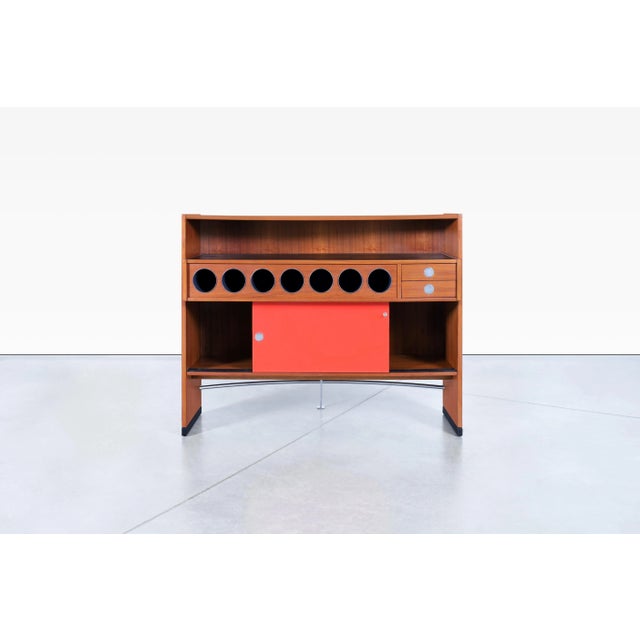 Dyrlund 1960s Danish Teak "Boomerang" Dry Bar by Erik Buch for Dyrlund For Sale - Image 4 of 12