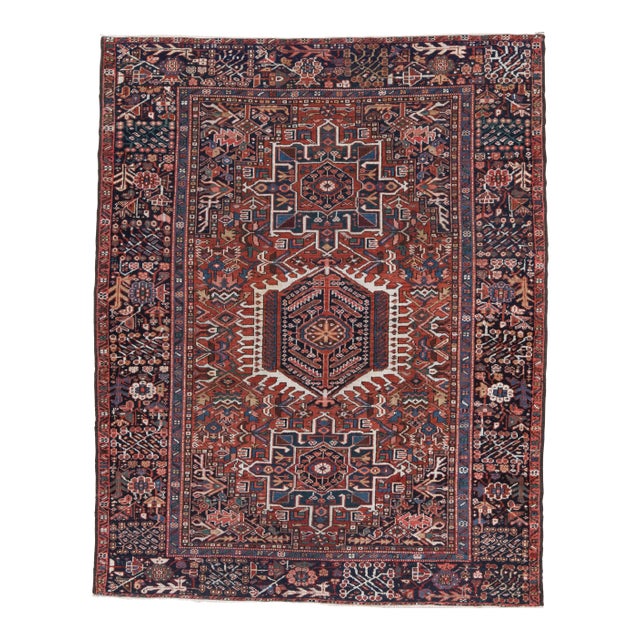1930s Vintage Karadja Rug- 4′1″ × 6′2″ For Sale