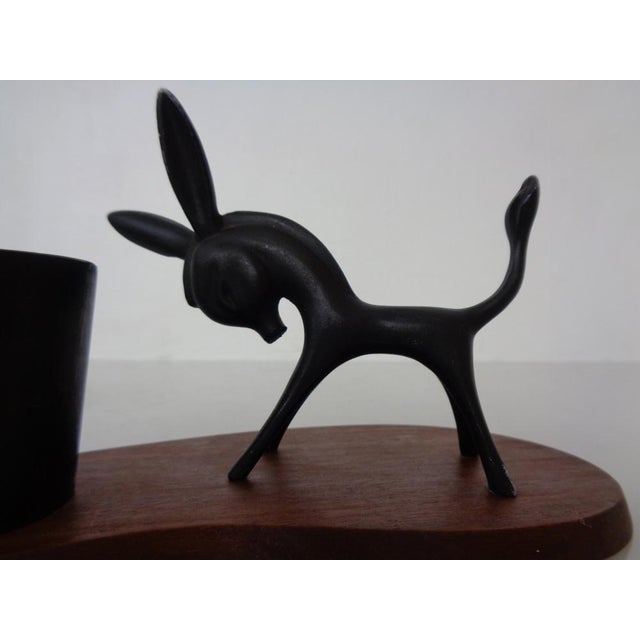 Metal and Teak Donkey Toothpick Holder, Germany, 1960s For Sale - Image 14 of 18