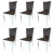 Brown 1940s French Painted Pine Re-Upholstered Dining Chairs - Set of 6. For Sale - Image 8 of 8