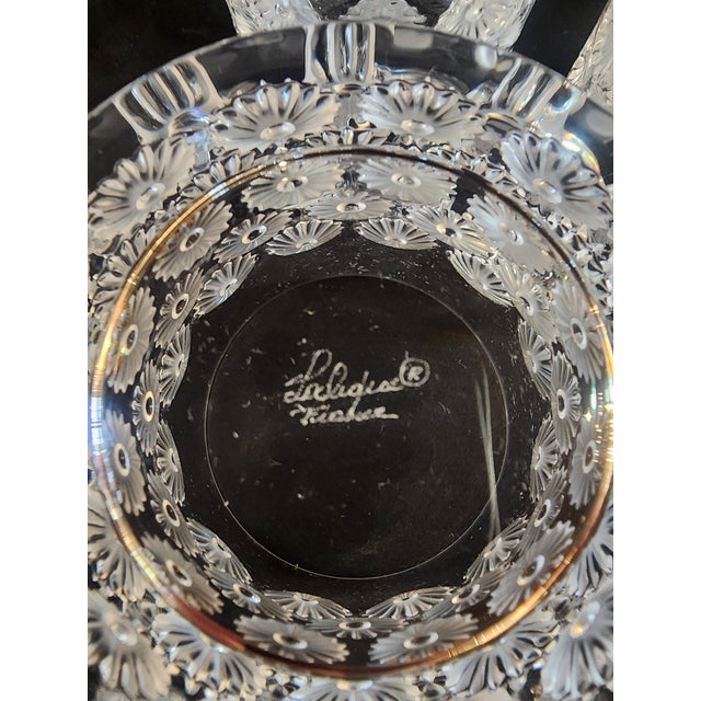 Set of 5 Lalique crystal double old fashioned glasses. Discontinued Napsbury pattern. They are in excellent condition. No...