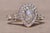 1990s The Long Field: Pear Shaped Natural Diamond Double Halo Ring For Sale - Image 5 of 9