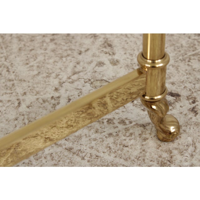 Pair of Brass & Glass Round End Tables For Sale - Image 9 of 14