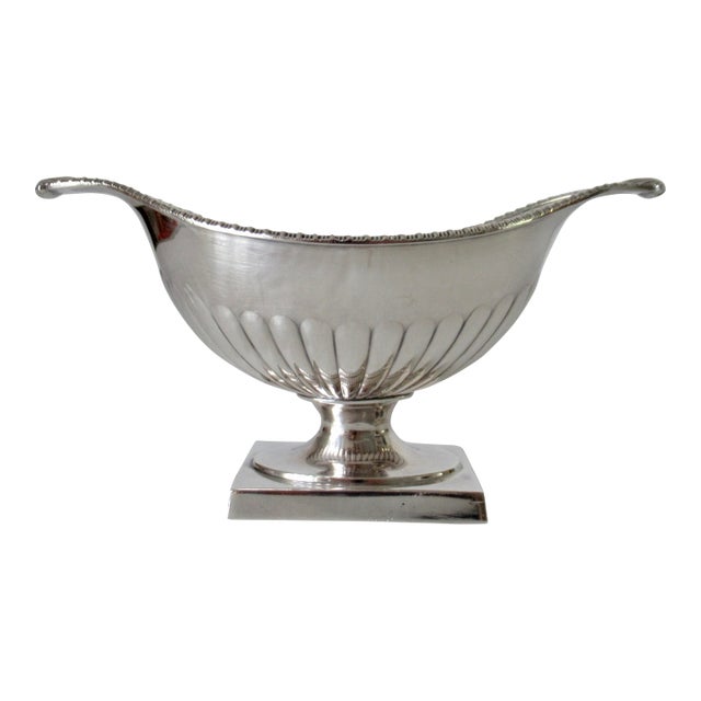 Vintage Barker & Ellis English Silver Plate Gravy Boat For Sale