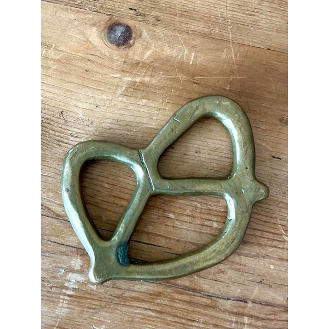 Vintage Brass Pretzel For Sale - Image 4 of 12