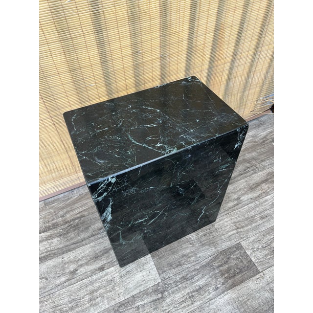 Green Marble Dining Table Base / Pedestal. In the Stone Iternational Italy Style. Circa 1980s. For Sale - Image 10 of 18
