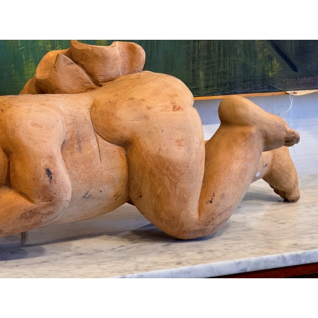 19th Century Carved Wooden Figure For Sale - Image 4 of 9