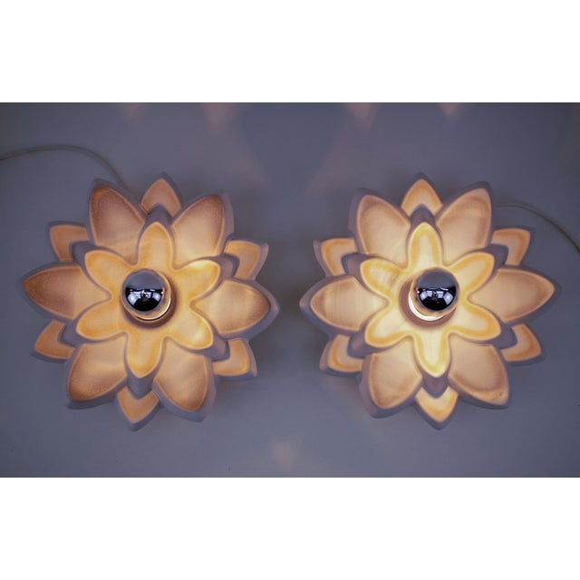 Beautiful and decorative ceramic wall or ceiling lamps by pan keramik., germany in the 1960s. fully functional. a small...