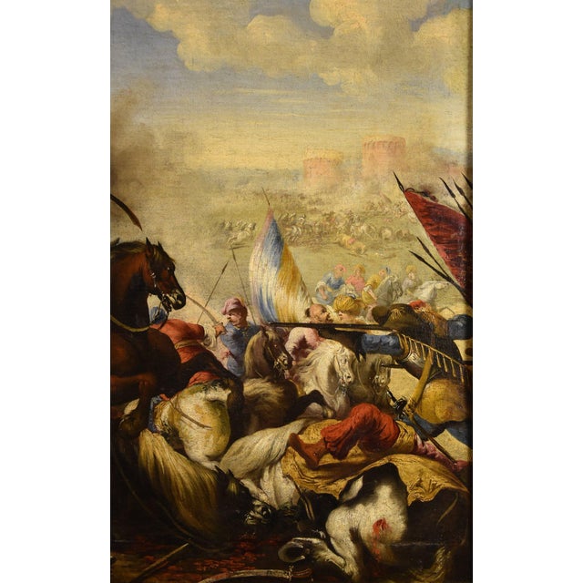 Baroque After Marzio Masturzo, Battle Scene, 1680, Oil on Canvas, Framed For Sale - Image 3 of 15
