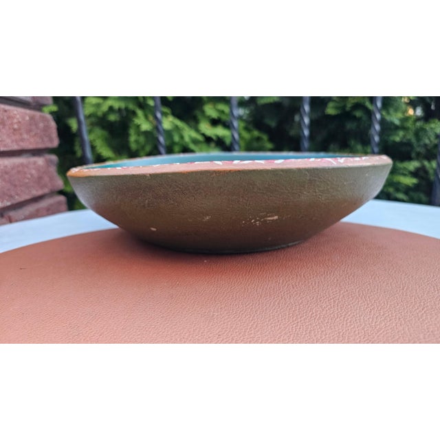 Vintage Painted Wooden Bowl, 1960s For Sale - Image 4 of 6