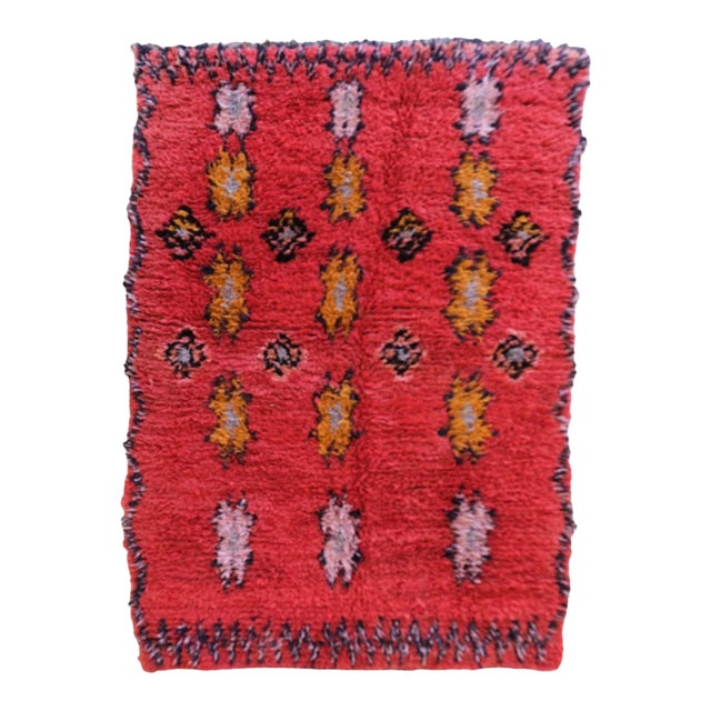 Authentic Tribal Moroccan Rug - 7.3 X 4.4 Ft For Sale