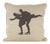 Skaters Silhouette Linen Pillow For Sale