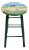 Vintage Artist Painted & Polychromed Modern Whimsical Nantucket Bar Stool Chair For Sale