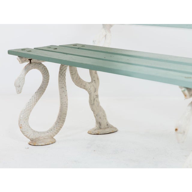 Iron Serpent and Twig Garden Bench, English Mid 20th C. For Sale - Image 13 of 16