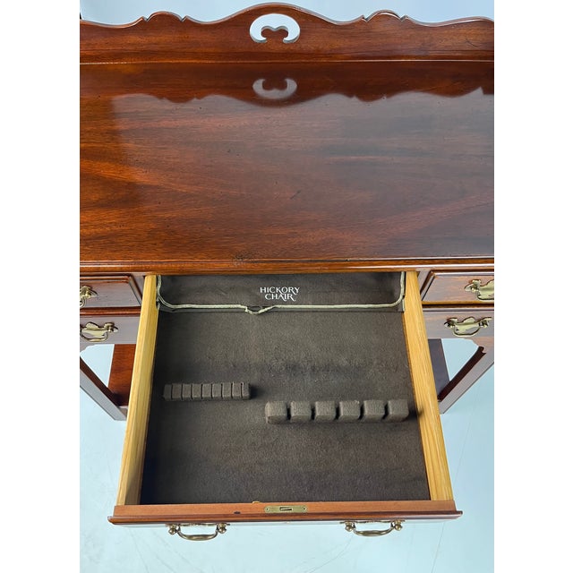 Hickory Chair Furniture Company Vintage Hickory Chair Colonial Chippendale Style Mahogany Server For Sale - Image 4 of 18