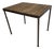 Vintage Industrial Metal Accent Table With Slatted Wooden Top For Sale
