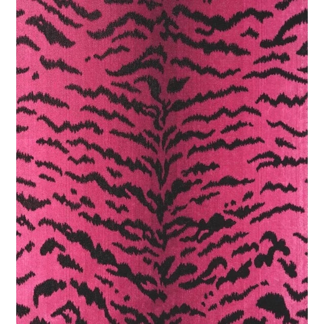 Sample - The House of Scalamandré Tigre Fabric, Reds & Black For Sale