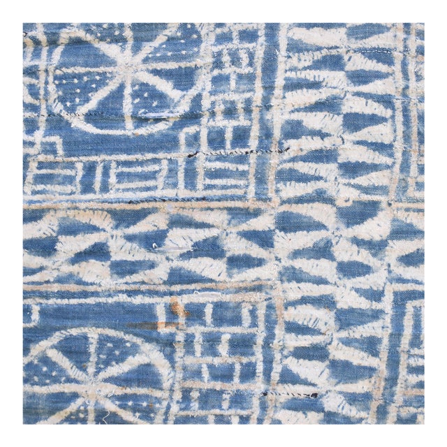 Late 20th Century Vintage African Ndop Textile For Sale