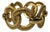 1970s Crown Trifari Textured Gold Link Bracelet For Sale